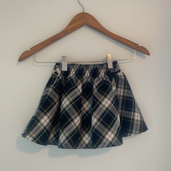 LITTLE ME green, yellow, & white plaid skirt - Picture 3 of 3
